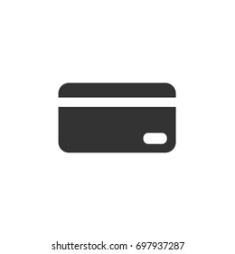 Credit Debit Card. Bank account sign. Vector flat icon isolated on white.