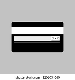 Credit Debit Card Flat Design. Vector Illustration. Credit Cart Icon.