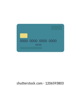 Credit Debit Card Flat Design. Vector Illustration. Credit Cart Icon.