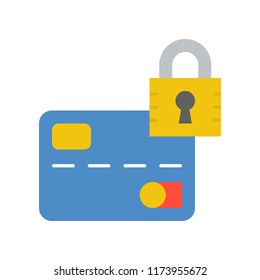 credit or debit card and lock, security icon, Bank building, bank and financial related icon