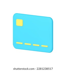 Credit debit card online payment internet shopping e money financial banking transaction 3d icon realistic vector illustration. Accounting finance order purchase retail business commercial web paying