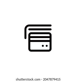 Credit or Debit Card Payment Digital Outline Icon, Logo, and illustration Vector