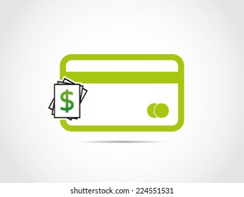 Credit Debit Card Stack Of Bill Dollar