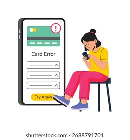 Credit or debit card successfully recognized illustration