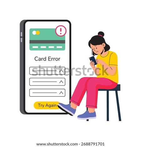 Credit or debit card successfully recognized illustration