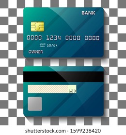 Credit And Debit Card Template Variation. Vector Illustration