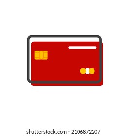 Credit or debit card template. Vector linear icon. Online payment. Cash withdrawal.