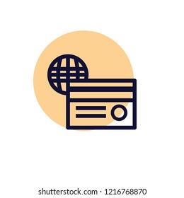 Credit, debit Card vector icon