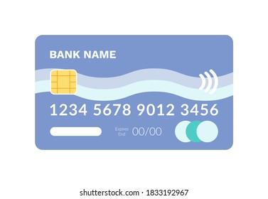 Credit and debit card vector, isolated icon of plastic item with numbers and special code, financial object to pay and shopping, finance and capital