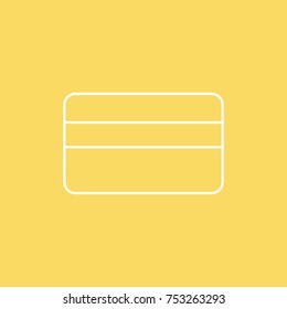 Credit or debit card vector line icon. eps-10