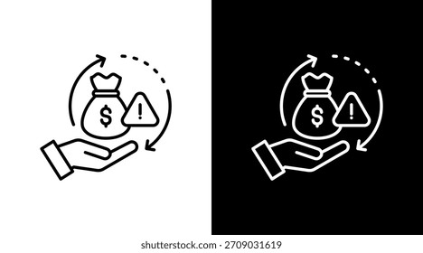 Credit Default White Icon Set Design