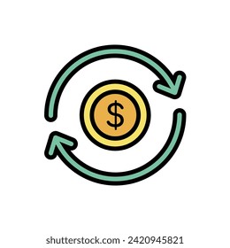 Vektorgrafik-Vektorgrafik des Credit Exchange Rate-Symbols