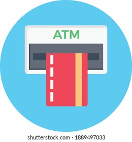 credit flat vector colour icon