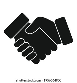 Credit handshake icon. Simple illustration of Credit handshake vector icon for web design isolated on white background