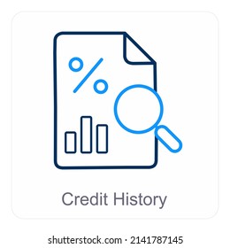 Credit History And Loan Icon Concept