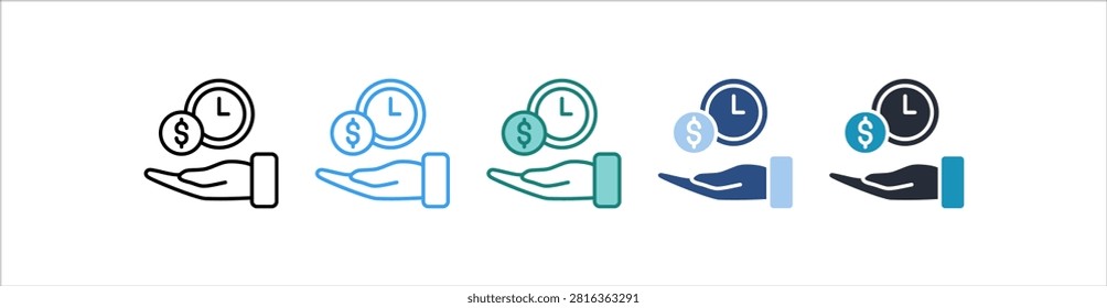 Credit Icon In Different Style Vector