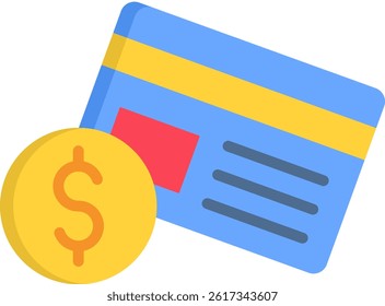 Credit Icon Flat Vector Illustration