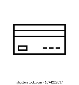 credit icon line style vector for your design