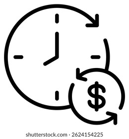 Ilustração do vetor de linha do ícone de crédito