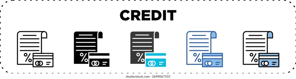 Credit Icon Pack Line Glyph