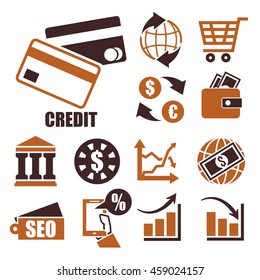 credit icon set