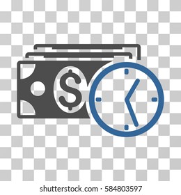 Credit icon. Vector illustration style is flat iconic bicolor symbol, cobalt and gray colors, transparent background. Designed for web and software interfaces.