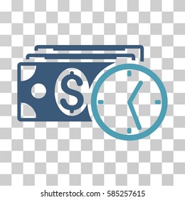 Credit icon. Vector illustration style is flat iconic bicolor symbol, cyan and blue colors, transparent background. Designed for web and software interfaces.
