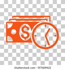 Credit icon. Vector illustration style is flat iconic symbol, orange color, transparent background. Designed for web and software interfaces.