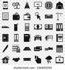 Credit icons set. Simple style of 36 credit vector icons for web for any design