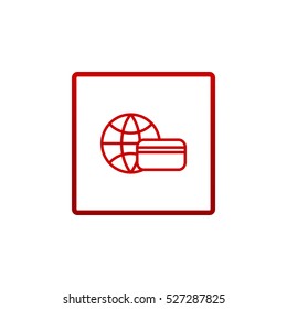  Credit kard icon flat.