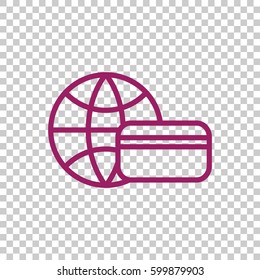  Credit kard icon flat.