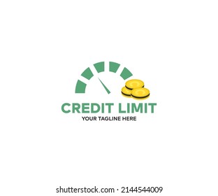 Credit Limit concept logo design. Bank finance and money concept vector design and illustration.