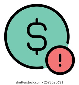 Credit limit icon in flat line style representing financial restrictions spending caps and account limits ideal for banking and budgeting concepts.