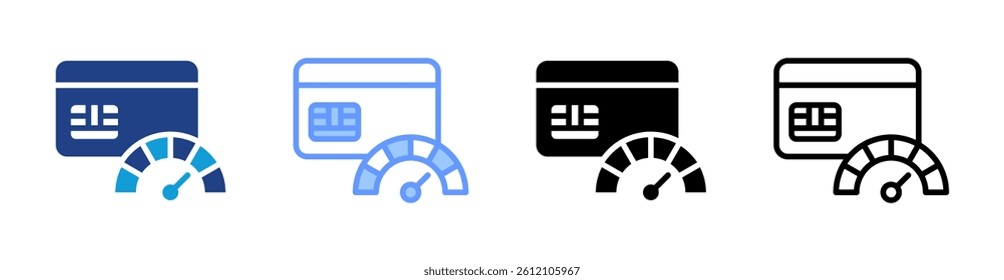 Credit Limit icon set multiple style collection