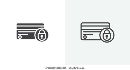 Credit limit icon in solid and outlined style