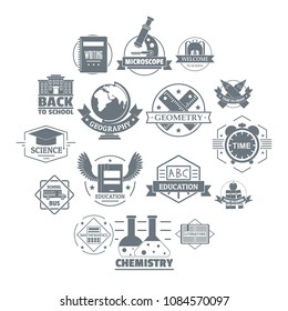 Credit logo icons set. Simple illustration of 16 credit logo vector icons for web