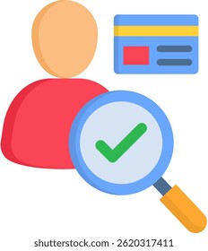 Icono de gestión de crédito Ilustración vectorial plana