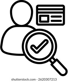 Credit Management Icon Line Vector Illustration