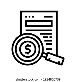 Credit Money Line Icon Vector. Credit Money Sign. Isolated Contour Symbol Black Illustration