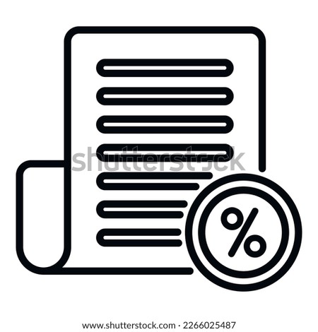 Credit paper icon outline vector. Real financial. Sale finance