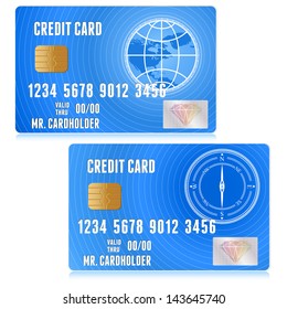 Credit plastic bank card icon, isolated on white.