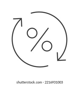 Credit and promotion icon using the percentage sign 7