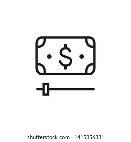Credit rate line icon. Scale, score, record. Banking concept. Can be used for topics like finances, money, evaluation