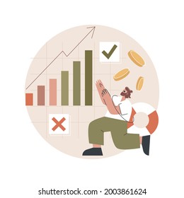Credit Rating Abstract Concept Vector Illustration. Credit Reporting Service, Rating Agency, Risk Evaluation And Control, Improve Company Score, Fulfill Financial Commitment Abstract Metaphor.