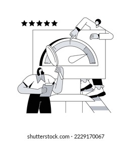 Credit rating abstract concept vector illustration. Credit reporting service, rating agency, risk evaluation and control, improve company score, fulfill financial commitment abstract metaphor.