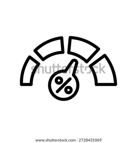 Credit rating icon, Line Vector graphics