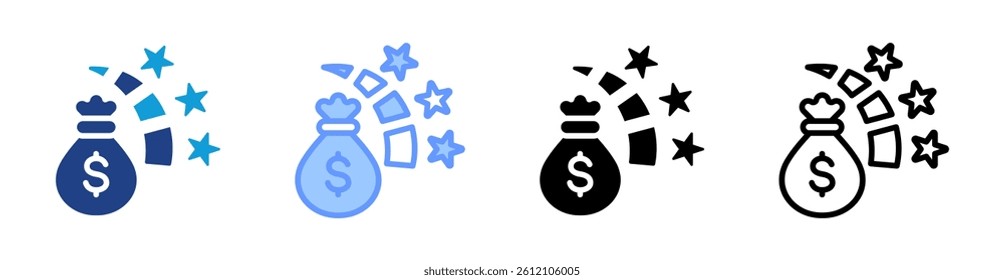 Credit Rating icon set multiple style collection