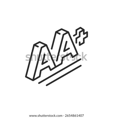 Credit rating icon. Simple credit rating icon for social media app and web design. Vector illustration