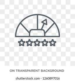 credit rating icon. Trendy flat vector credit rating icon on transparent background from general  collection. High quality filled credit rating symbol use for web and mobile