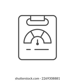 Credit rating line outline icon